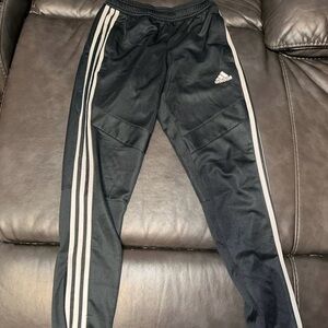 Adidas Grey Sweatpants with Classic Stripes